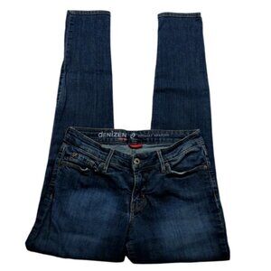 Denizen from Levis Shaping Skinny Jeans Dark Wash Embroidered